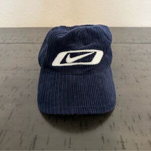 Vintage Nike Blue Corduroy Swoosh StrapBack Hat